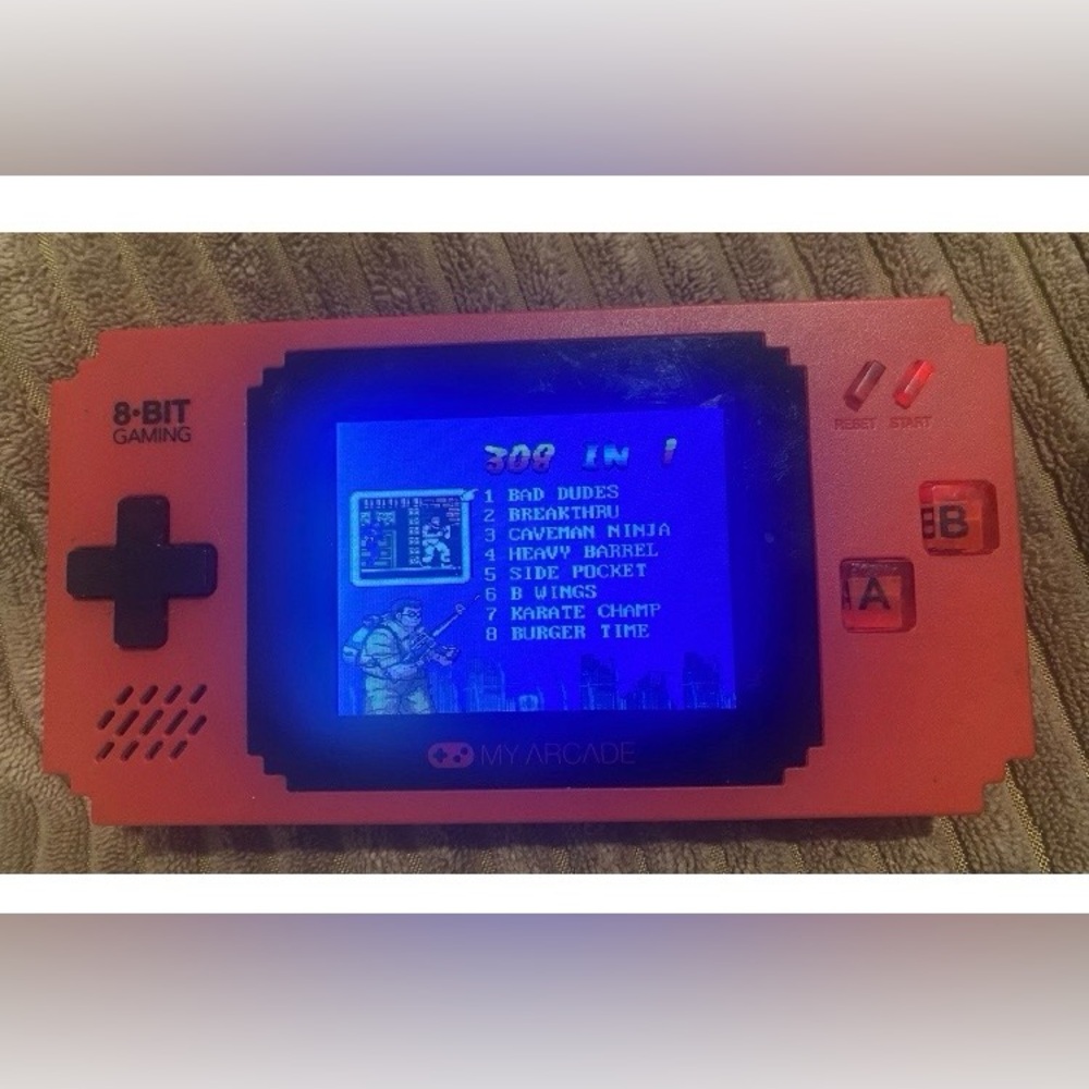 My Arcade Pixel Player Handheld Game Console 300 Games Data East Hits Preowned